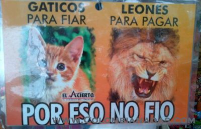 Por eso es mejor no fiar
